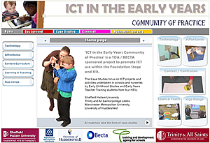 Enter the ICT in the Early Years site