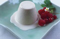 White chocolate pannacotta