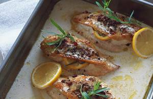 Chicken breasts with lemon sauce